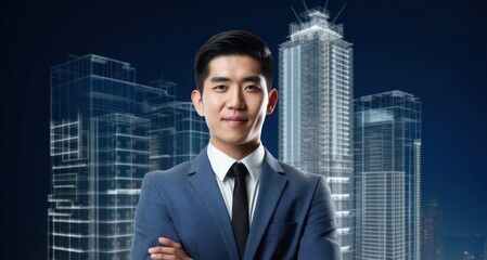 Asian Male Architect Occupation Professional Concept Generative AI