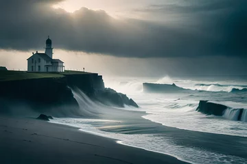 Foto op Aluminium lighthouse on the coast © Sofia Saif