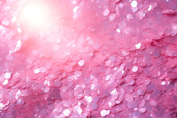 pink background with glitter sequins