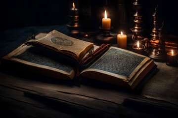 old book and candle