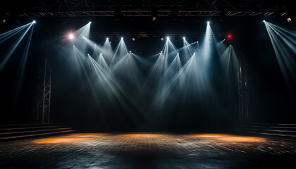 spotlight on stage with spotlight
