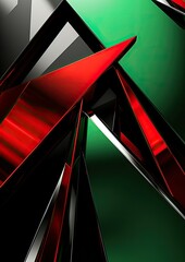 green silver red black abstract geometric presentation