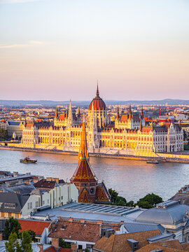 Hungarian Parliament view from the Fishermen Bastion