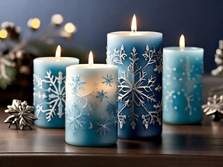 Christmas candle design Ai generated art