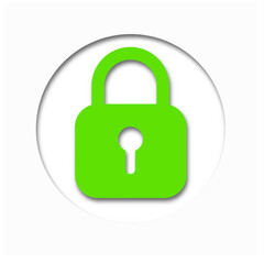 Lock padlock icon. Vector sign.