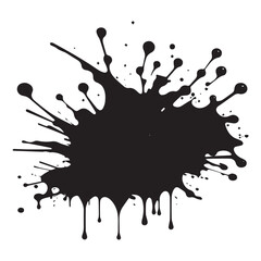 Splashes smear brush strokes on a white background. A modern spot. Fashionable insulated design. An element on a white background. Vector illustration.