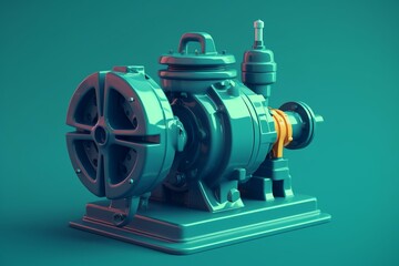 3D pump illustration. Generative AI