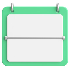 Empty calendar. 3D calendar. 3D illustration.