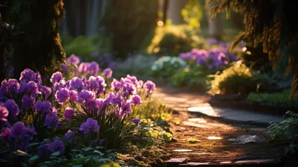 Tuinposter beautiful lavender with morning light. © banthita166