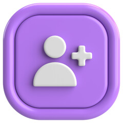 Obraz premium 3D follow button. 3D illustration.