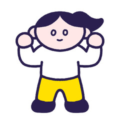 シンプルなやる気のある女の子