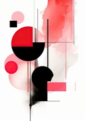red white pink black abstract geometric presentation