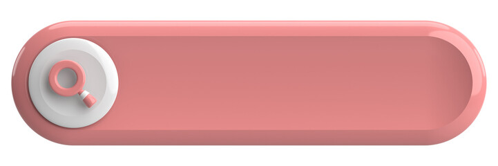 Fototapeta premium Search field. Search bar. 3D illustration.