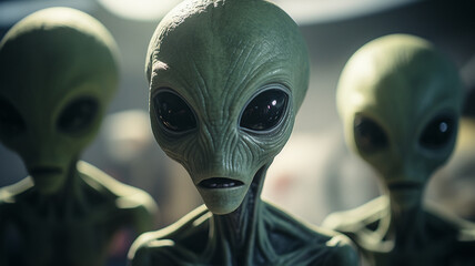 aliens from another planet with big eyes