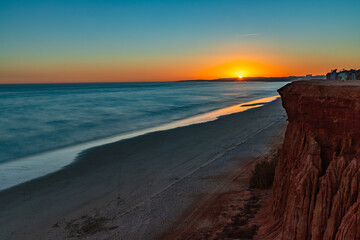 Golden Serenity: Sunset at Praia da Falésia, Algarve, Portugal