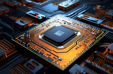 Fototapeta premium Graphics processing unit (GPU), Computer Graphics Chip