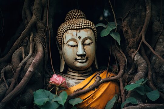 Buddha below Thailand s tree