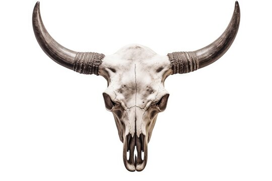 Bull s skull isolated on white background