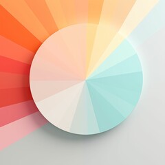 Obraz premium minimalistic background, one circle in the side, pastel colours, design for backgrounds