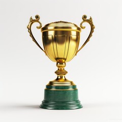 Fototapeta na wymiar Winner golden trophy cup cut out, golden trophy cup