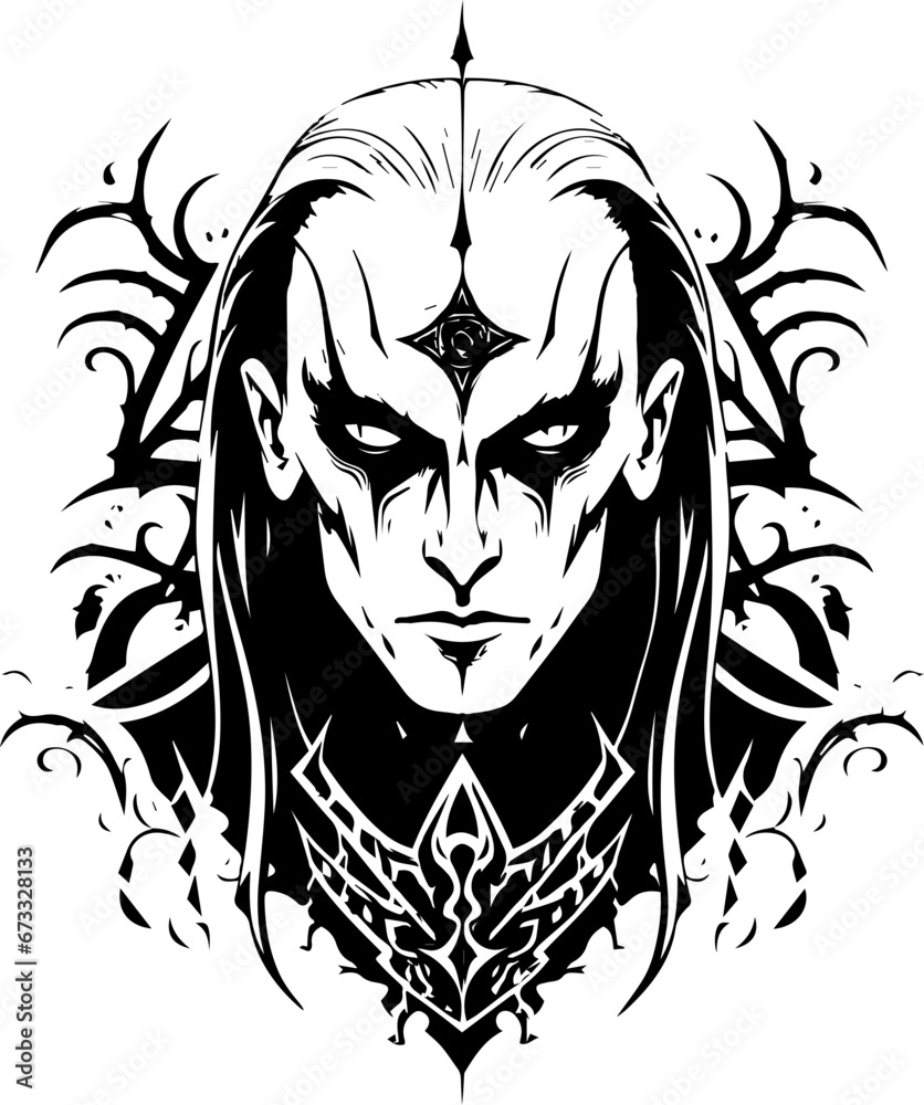 Canvas Prints Dungeons and Dragons Vampire Icon - Fantasy, Adventure, Exciting, Mystical - Generative AI Art Image - SVG - Canvas Prints