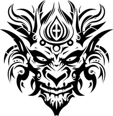 Fototapeta premium Dungeons and Dragons Goblin Icon - Fantasy, Adventure, Exciting, Mystical - Generative AI Art Image - SVG