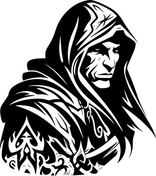Dungeons and Dragons Rogue Icon - Fantasy, Adventure, Exciting, Mystical - Generative AI Art Image - SVG