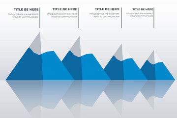 Vector illustration of Mountain Level Infographic design element.