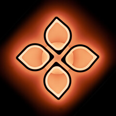 Ceiling chandelier, modern LED lamp, adjustable color temperature and lighting