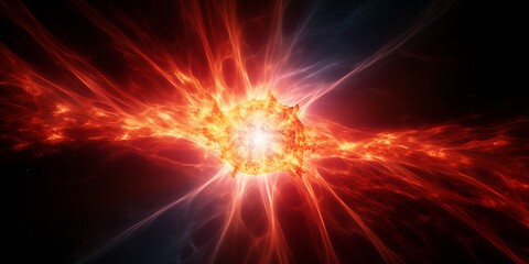 Futuristic abstract background explosion in space