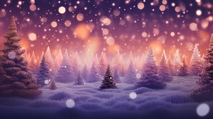 Christmas background with christmas trees