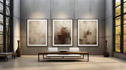 modern living room with bench