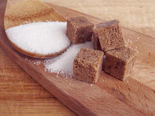 refined sugar cubes from sugar toast, brown sugar