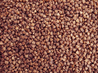 buckwheat grains isolated on solid background