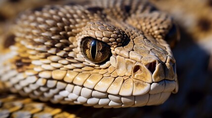 Obraz premium A Glimpse into the Serpent's World: Close-Up Encounter with a Snake