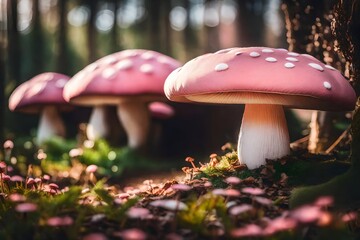 mushrooms in the forest