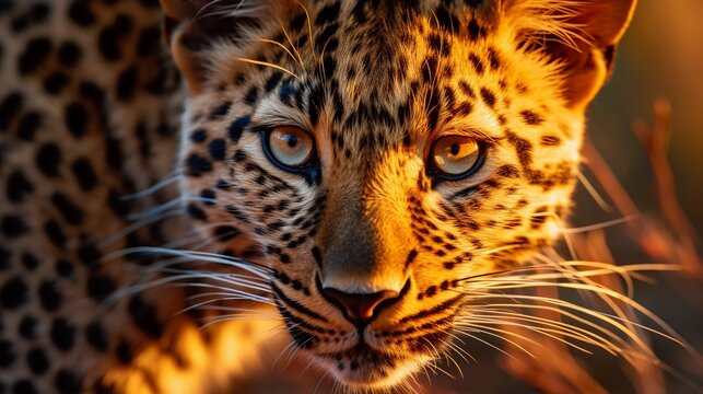 Predatory Instinct: Young Leopard Prepared to Strike