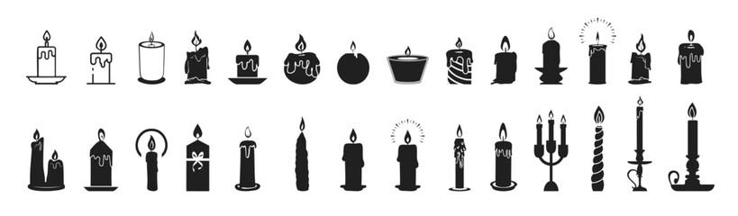 Black candle silhouettes collections