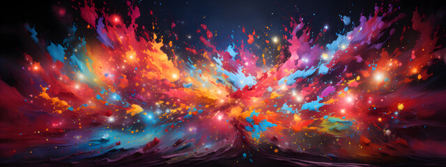 Abstract background A burst of Colorful night sky