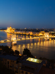 Budapest night view over the Danube