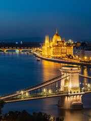Budapest night view over the Danube