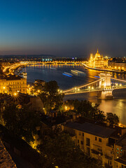 Danube night view in Budapest