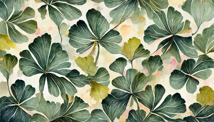 Pattern of gingko biloba leaf - obrazy, fototapety, plakaty