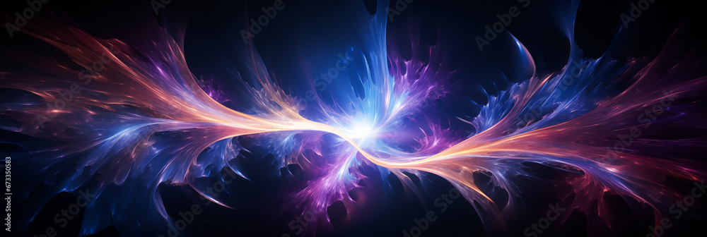 Wall mural futuristic abstract energy wave background in space