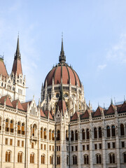 Fototapeta na wymiar The Hungarian Parliament in Budapest