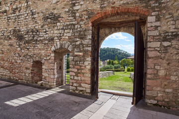 Flea Castle (Rocca Flea) , medieval fortress in Gualdo Tadino, Umbria, Italy