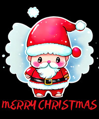 Ho ho ho, Merry Christmas, Santa Claus, funny graphics for printing