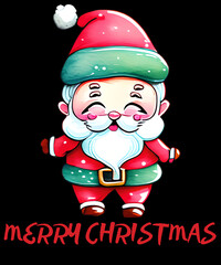 Ho ho ho, Merry Christmas, Santa Claus, funny graphics for printing