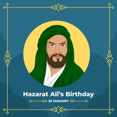 Hazarat Ali's Birthday. The Day of India illustration vector background. Vector eps 10