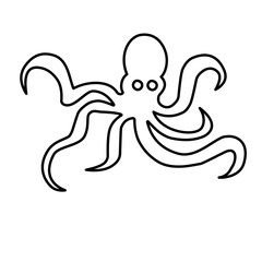 octopus line icon